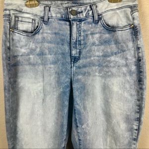 NWD Lane Bryant skinny genius fit pale blue distressed jeans womens plus size 26